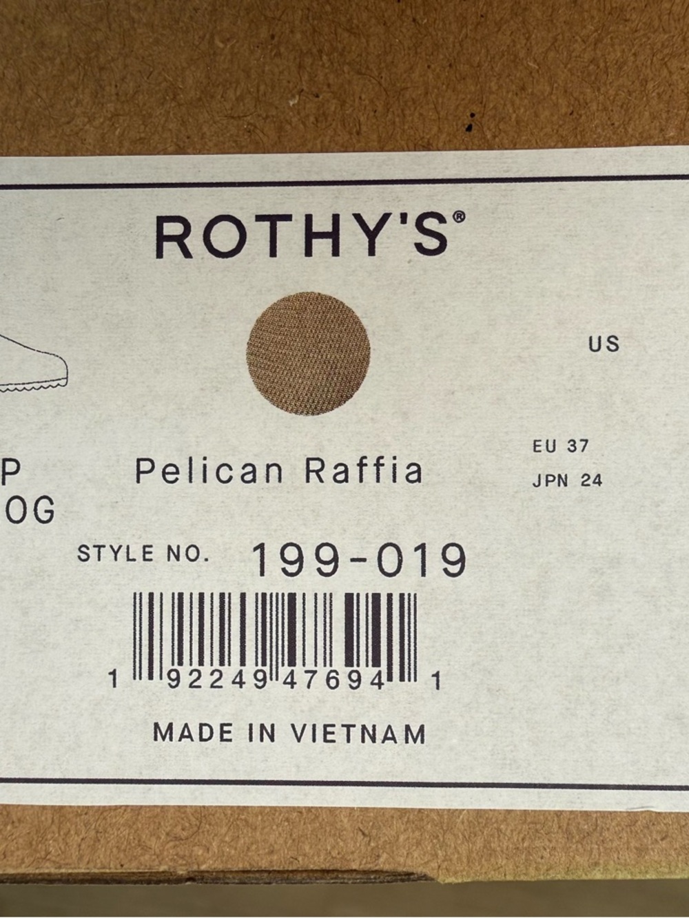Rothy's Hemp Casual Clog Slip On Comfort Shoes Pelican Raffia Knit Washable Sz 7 - Picture 12 of 12
